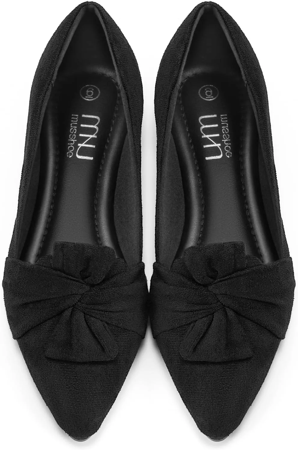 MUSSHOE Women's Flats Dressy Pointed Toe Comfortable Bowknot Ballet Flats Shoes