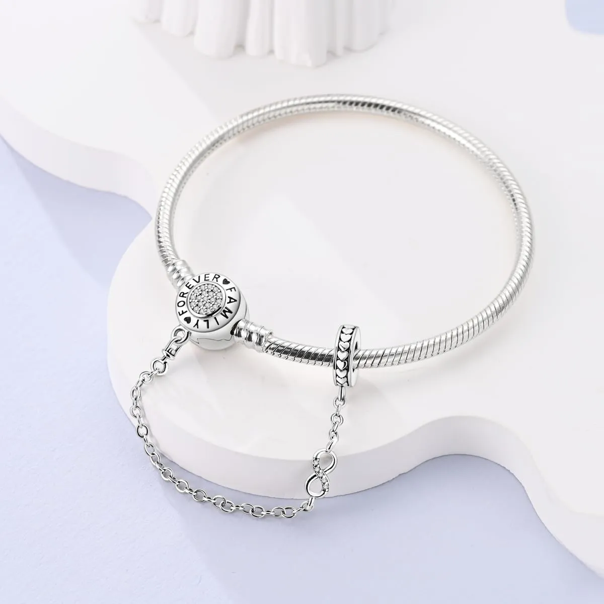 NARMO 925 Sterling Silver Bracelets for Women Love Heart Bracelets Butterfly Snake Bracelets fit Pandora Charm Beads Various Snake Charm Bracelets Size 6.7in-7.9in
