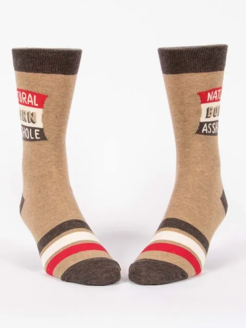 Natural Born Asshole Men's-Crew Socks