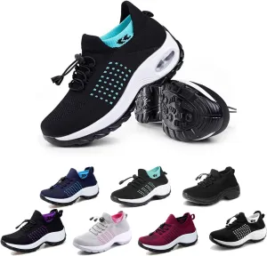 Orthopedic Sneakers Breathable Women Walking Shoes Slip on Trainers Women's Comfortable Casual Ladies Athletic Shoe Stretch Cushion Shoes