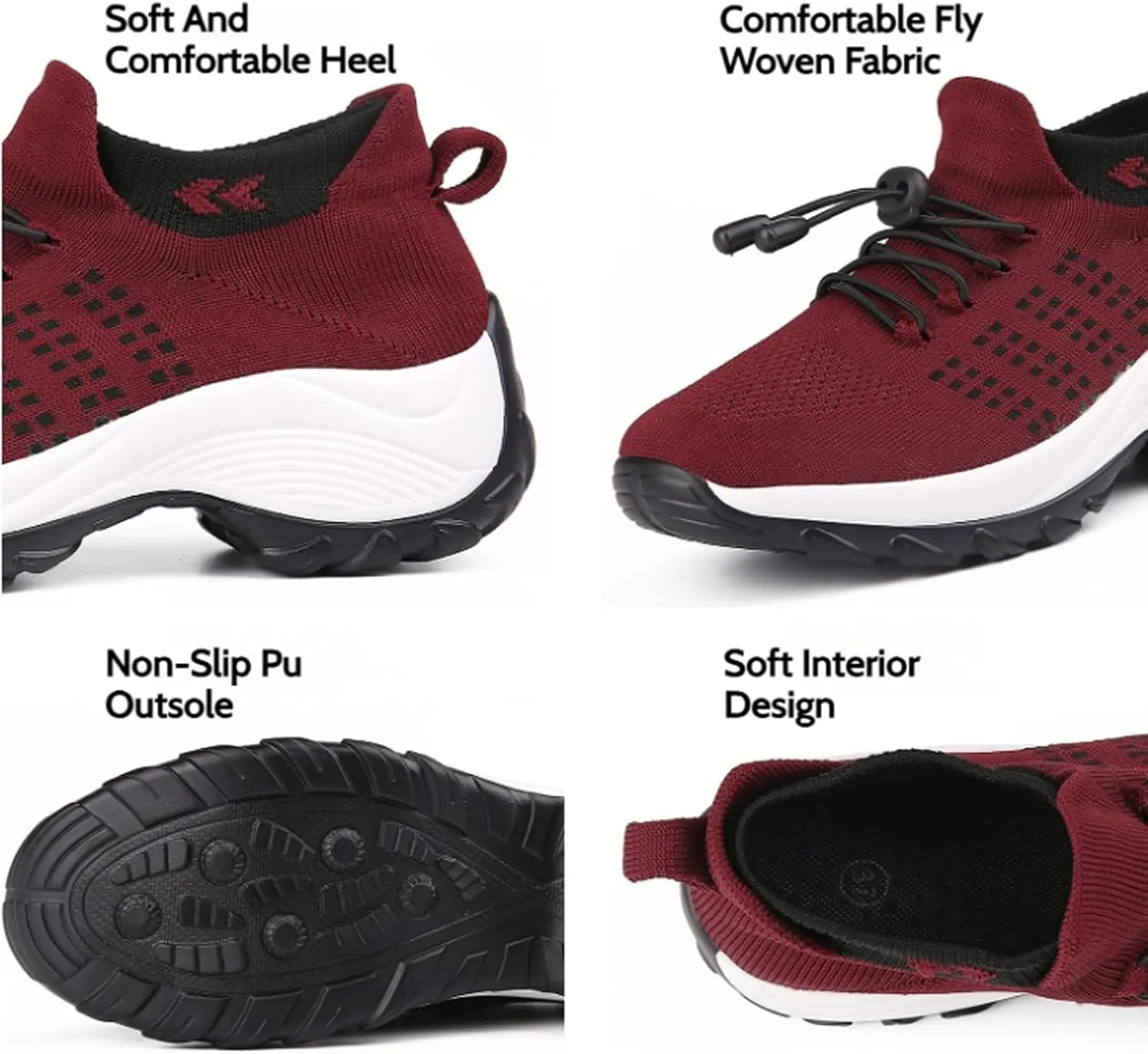 Orthopedic Sneakers Breathable Women Walking Shoes Slip on Trainers Women's Comfortable Casual Ladies Athletic Shoe Stretch Cushion Shoes