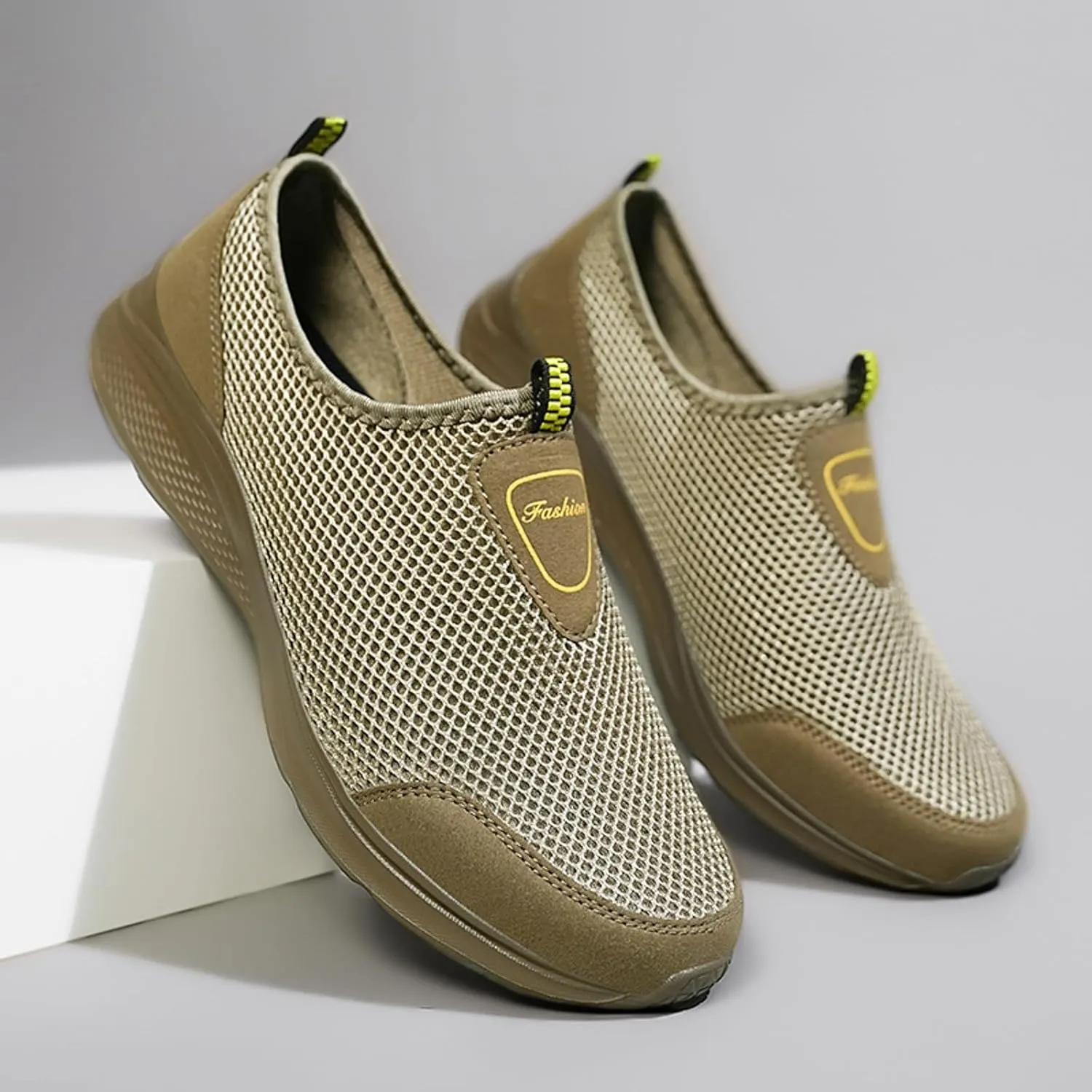 Outdoor Jogging Sneaker for Men Slip On Lightweight Breathable Fashion Sneaker Convenient Elderly Slip On Shoes