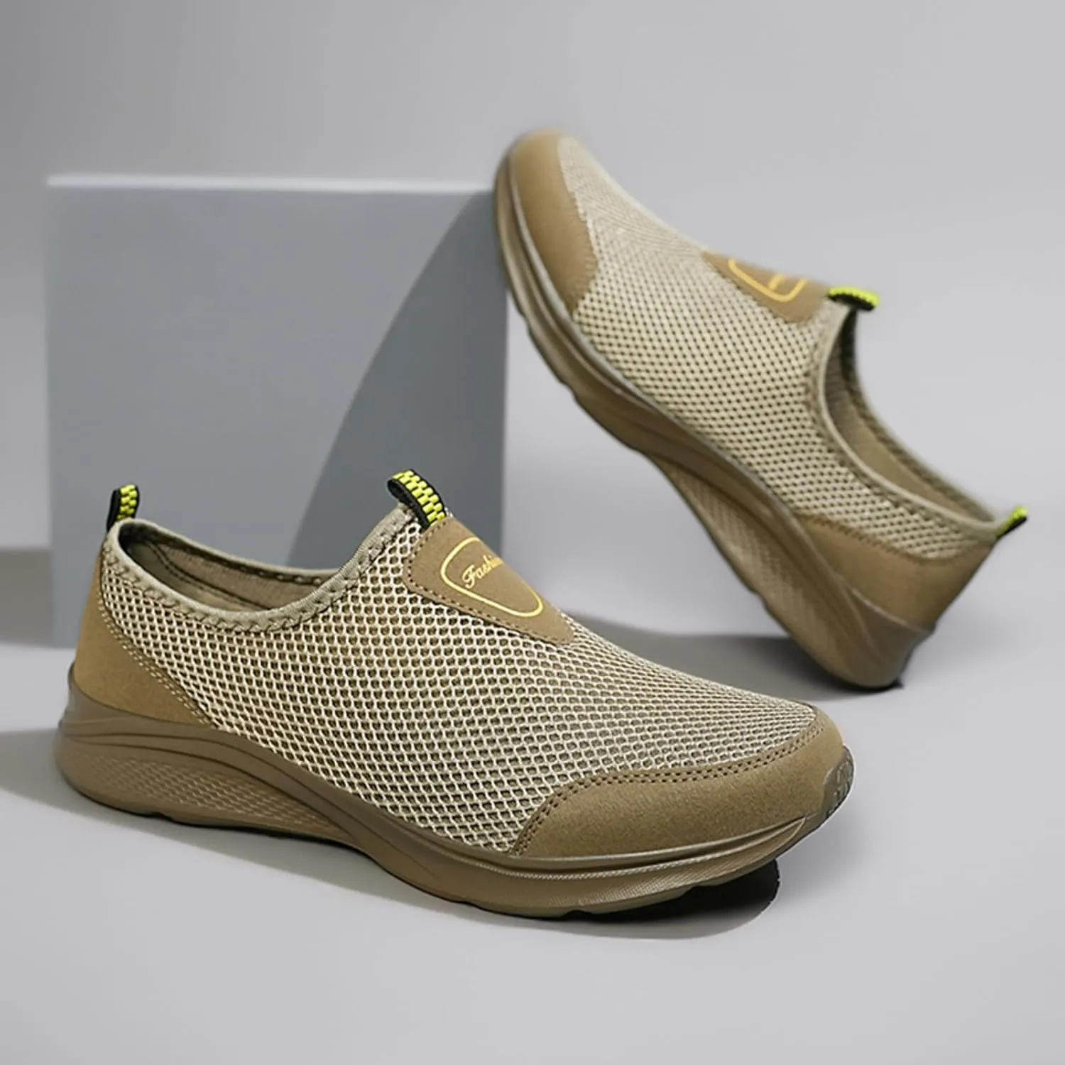 Outdoor Jogging Sneaker for Men Slip On Lightweight Breathable Fashion Sneaker Convenient Elderly Slip On Shoes