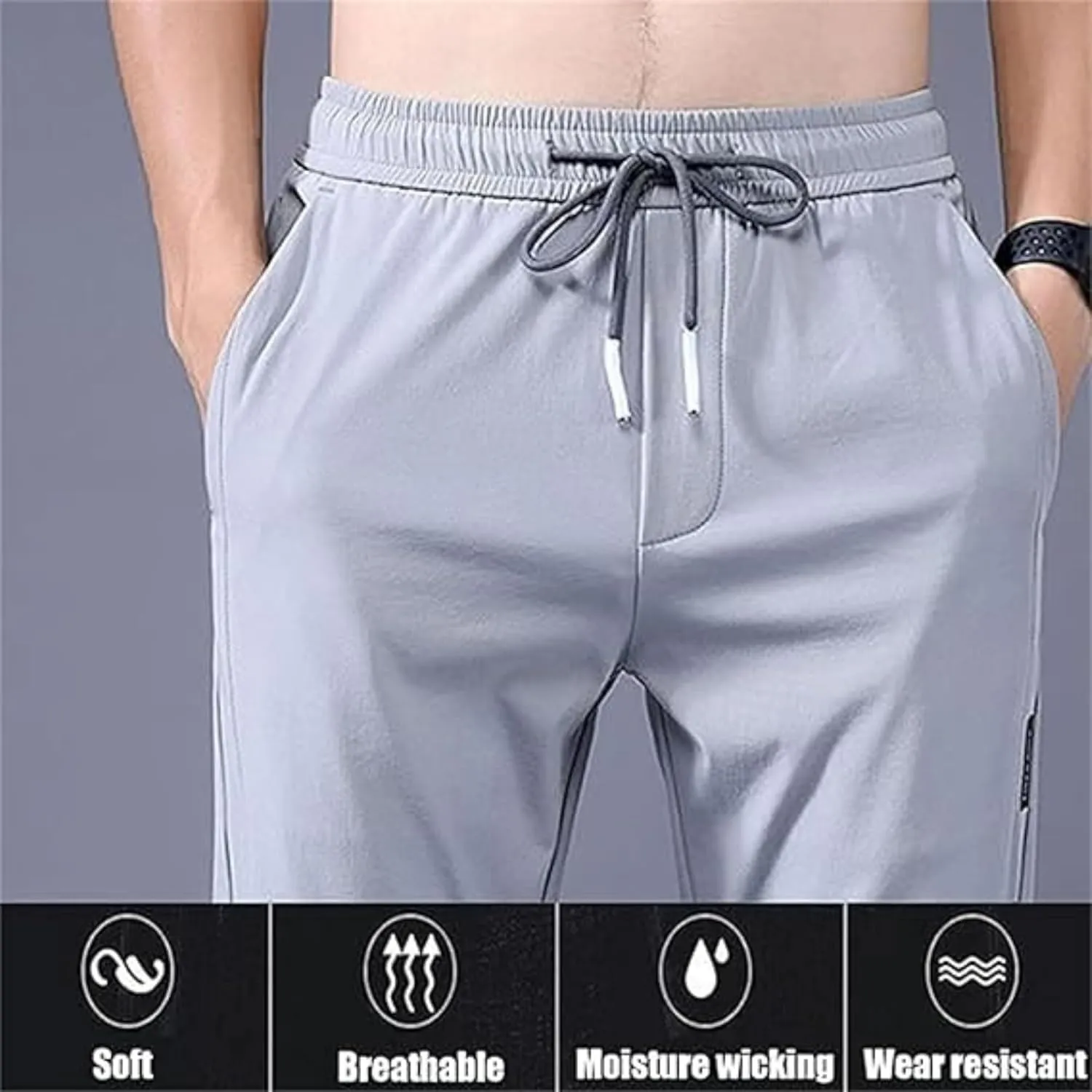 Palcomfy Pants for Men, Unisex Quick Dry Pull-on Stretch Pants Palcomfy Glide Pants, Palcomfy Senior Pants Gildepants