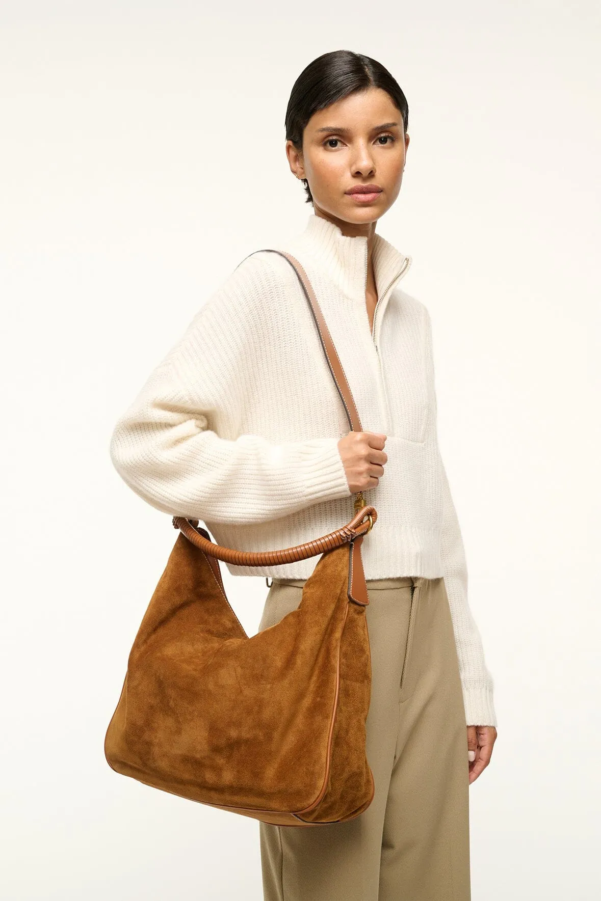 PERRY BAG | TAN SUEDE