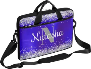 Personalized Glitter Laptop Bag Case Briefcases for Women, Custom Gift Computer Cases for Laptops, Tablet Shoulder Bag