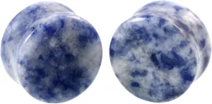 Piercing Tunnel Set, Stone Piercing Jewelry Blue White Stone Ear Stretcher Piercings Jewelry