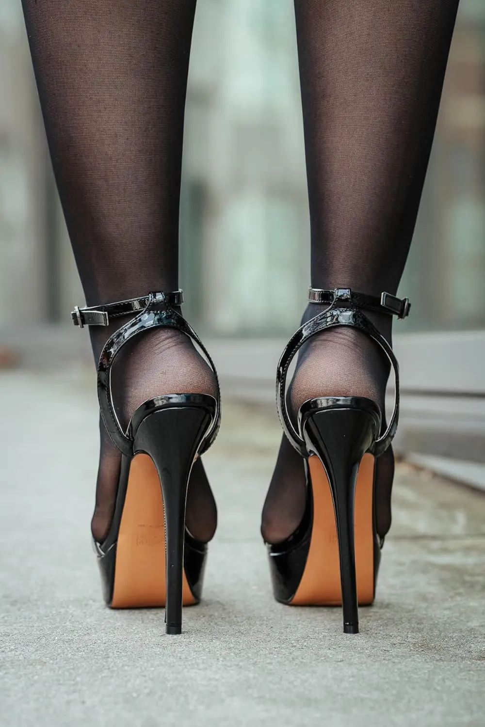 Platform Stiletto High Heels for Women, Round Open Toe Ankle Strap Sexy Heeled Sandals for Wedding Party Dress