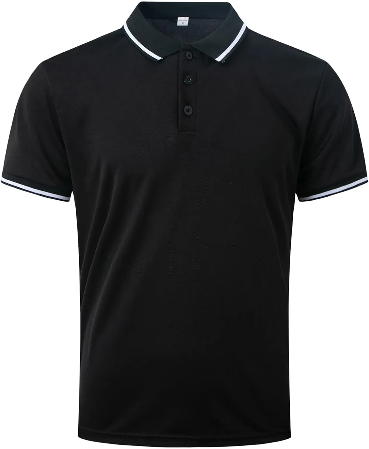 Polo Shirts for Men Summer Slim Fit Short Sleeve T-shirt Business Casual Button Up Top Dressy Solid Lapel Tee Blouse