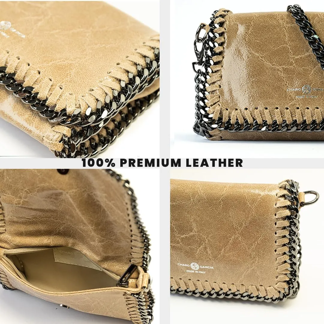 Premium Italian Leather Handmade in Florence, Italy. Small Crossbody Bag for Women with a Detachable Strap Made in Italy.