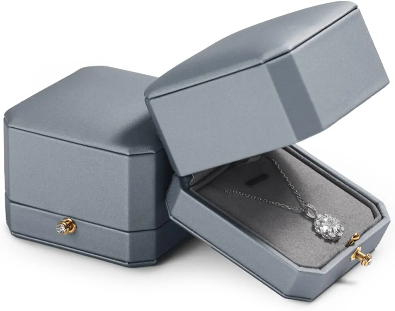 Premium Leather Necklace Pendant Box Jewelry Gift Box Jewelry Necklace Earrings Gift Box