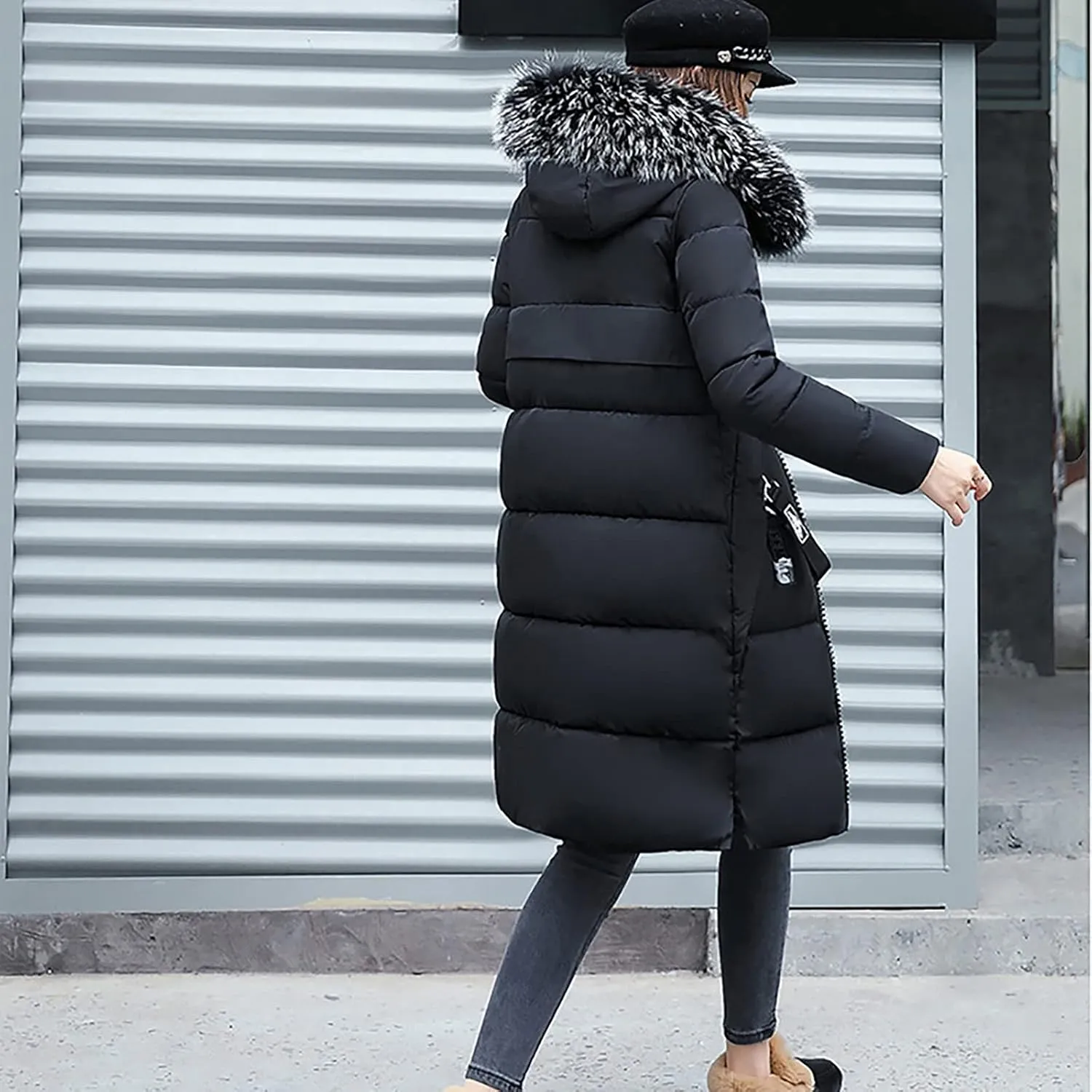 Puffer Long down Jackets for Women Hooded Ladies Winter Thick Parka Outerwear Cardigans Windbreak Pocket Long Jacket