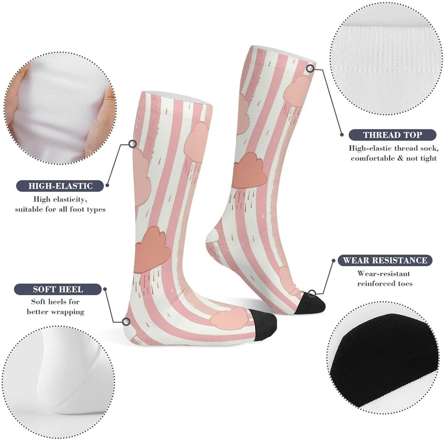 Red Bell Pepper Pattern Personalized Printing Athletic Cushion Socks Outdoor Hiking Trail Crew Sock for Women Men