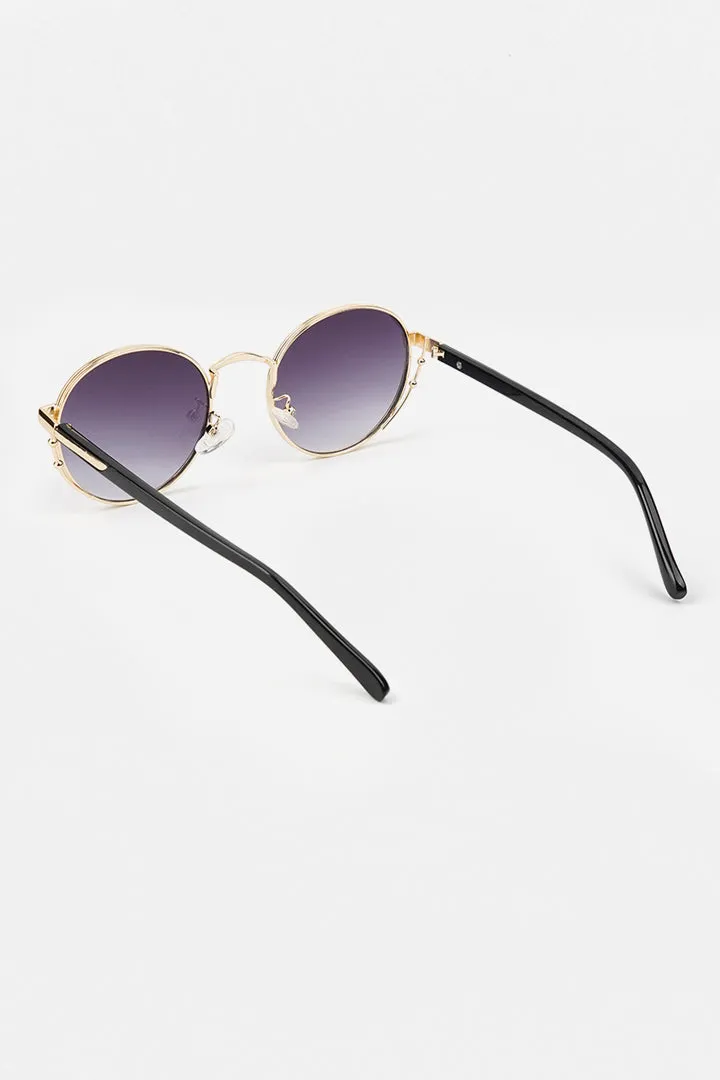 Retro Round Sunglasses - Gold