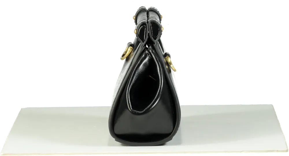 Sancia Black Leather Handbag