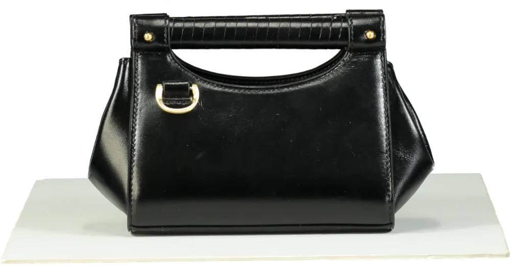 Sancia Black Leather Handbag