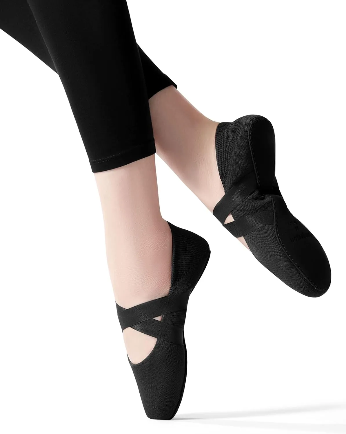SANGEESON Ballet Shoes for Women(Leather Full Sole, Arch Support, Breathable), Jazz Shoes, Ballerina Shoes, Dance Shoes Women for Beginner