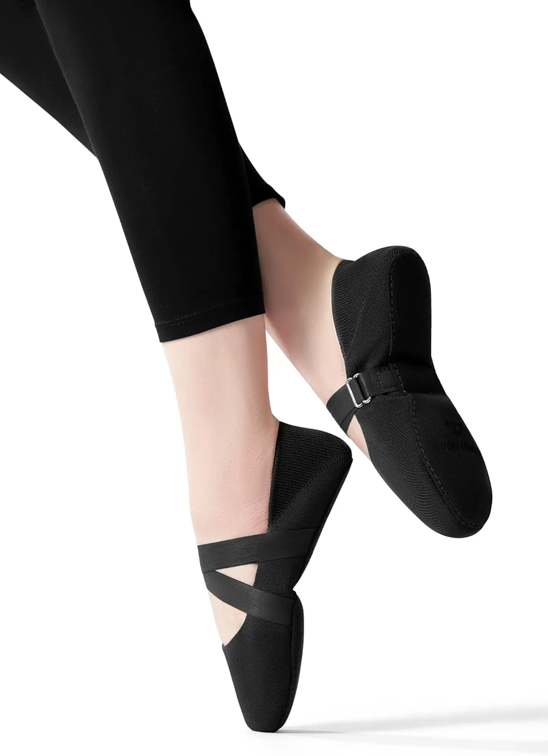 SANGEESON Ballet Shoes for Women(Leather Full Sole, Arch Support, Breathable), Jazz Shoes, Ballerina Shoes, Dance Shoes Women for Beginner