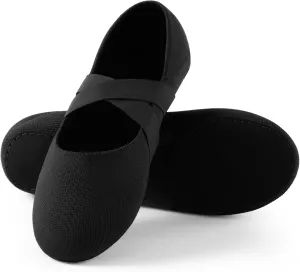 SANGEESON Ballet Shoes for Women(Leather Full Sole, Arch Support, Breathable), Jazz Shoes, Ballerina Shoes, Dance Shoes Women for Beginner