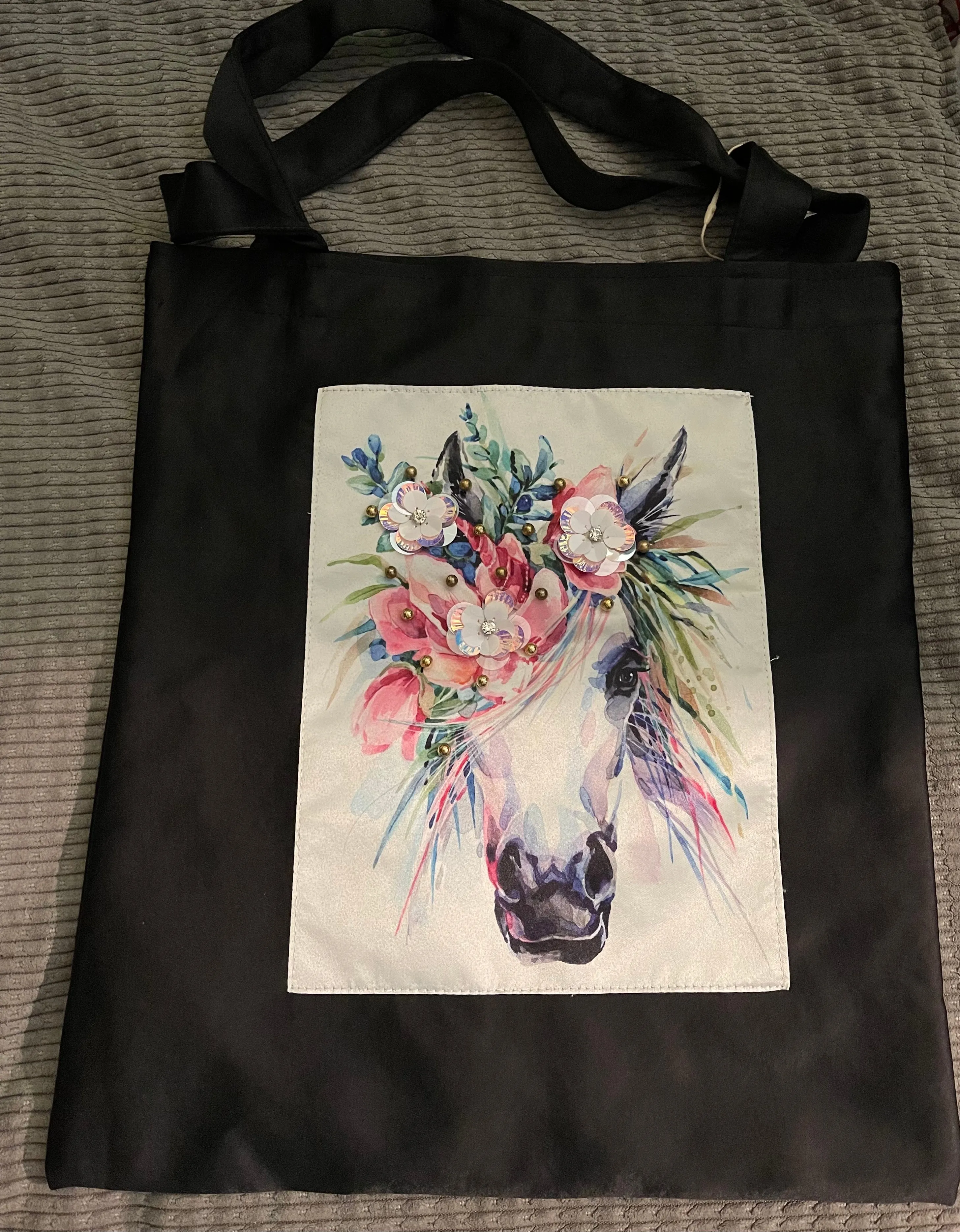 Satin tote bag