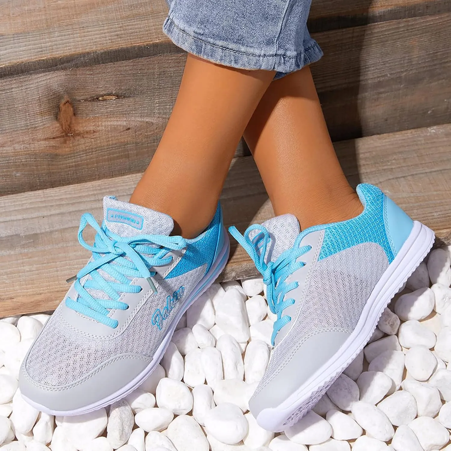 SBGMoSJ Chunky Sneakers for Women Trendy Zapato Antiderrapante para Mujer Casual Shoes for Women 2023 Trendy White Sneakers Slip Ons for Women Platform Zapatos para Embarazadas Comodos