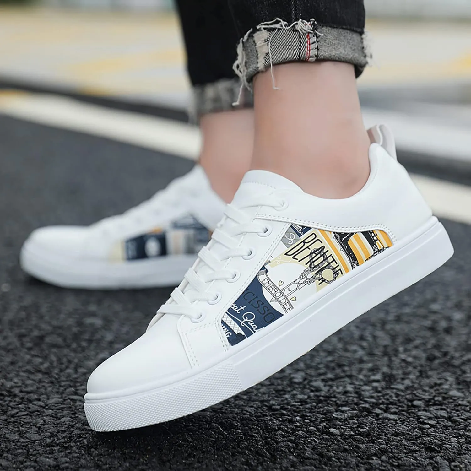 SBGMoSJ Sneakers for Women Womens Black Slip Resistant Tennis Shoes Women's Tennis Shoes Size 8 1/2 Wedge Sneakers for Women Size 11 Wide Womens Shoes Slip Ons Flats Fall 2023