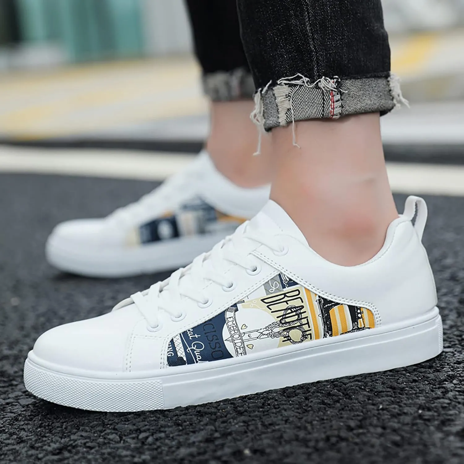 SBGMoSJ Sneakers for Women Womens Black Slip Resistant Tennis Shoes Women's Tennis Shoes Size 8 1/2 Wedge Sneakers for Women Size 11 Wide Womens Shoes Slip Ons Flats Fall 2023