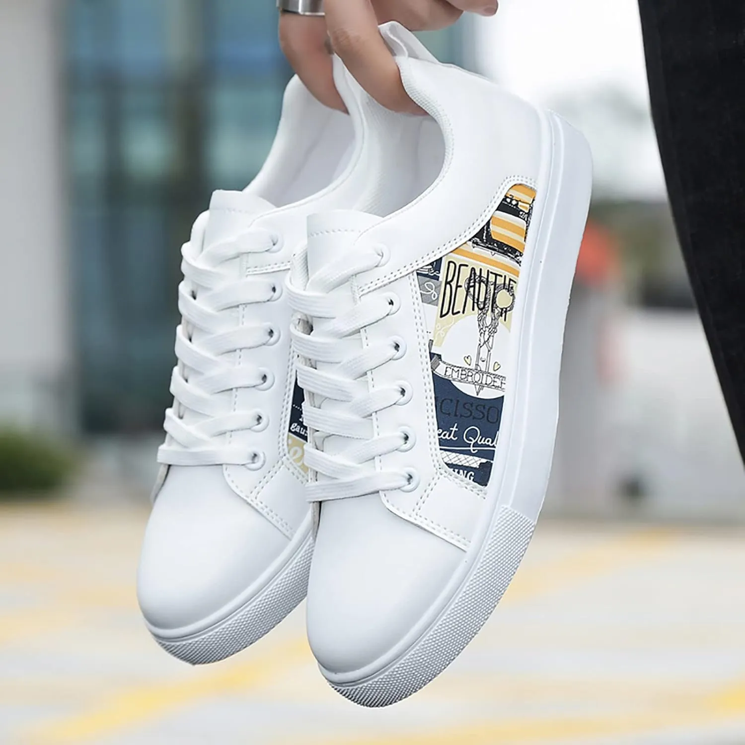 SBGMoSJ Sneakers for Women Womens Black Slip Resistant Tennis Shoes Women's Tennis Shoes Size 8 1/2 Wedge Sneakers for Women Size 11 Wide Womens Shoes Slip Ons Flats Fall 2023