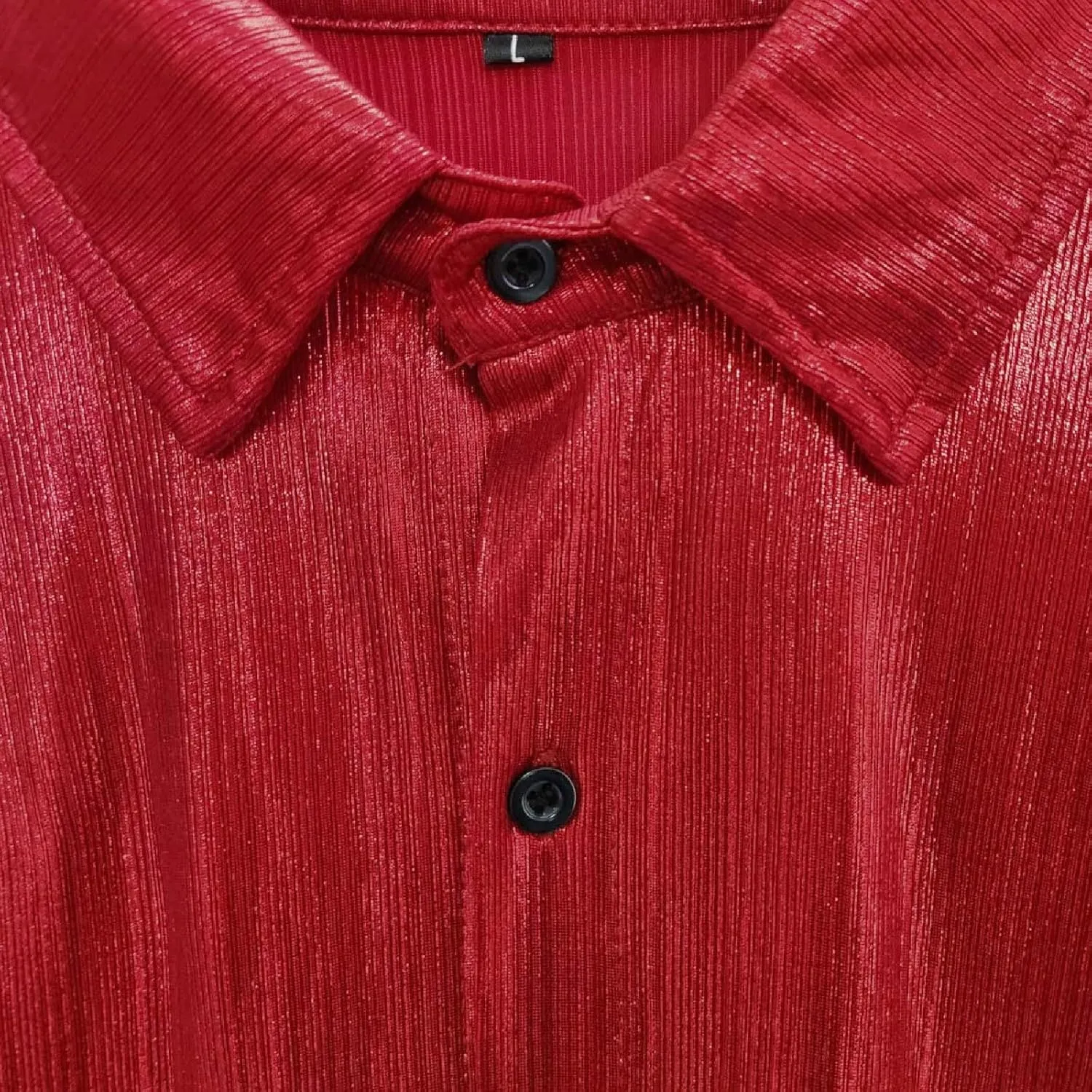Sequin Shirts for Men Casual Button Down Glitter Mardi Gras Dress Shirt Loose Fit Long Sleeve Lightweight Lapel Blouse