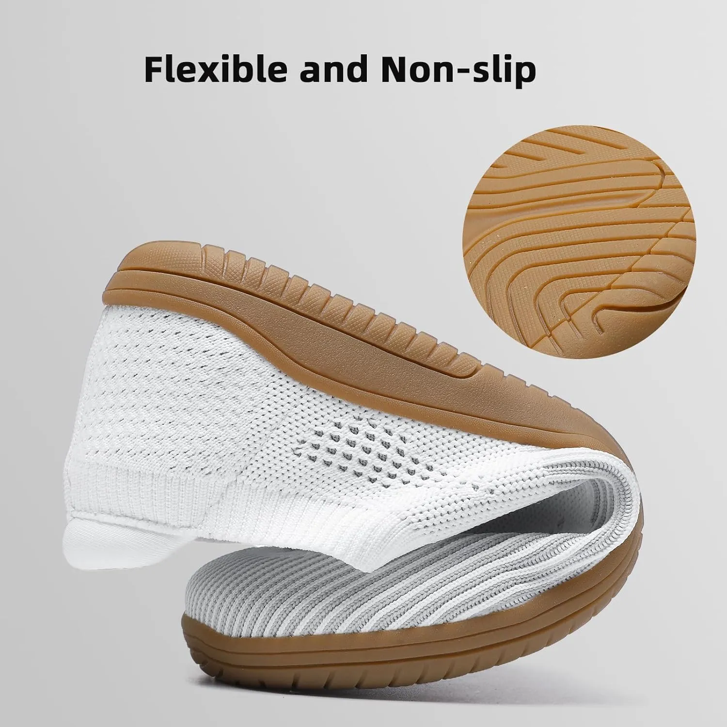 Slip-on Barefoot Shoes Men Minimalist Wide Toe Zero Drop Walking Shoes Lightweight Barefoot Feel & Breathable for Walking Running All Day Wear
