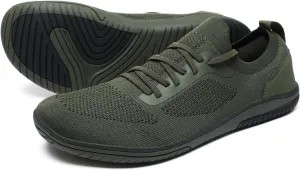 Slip-on Barefoot Shoes Men Minimalist Wide Toe Zero Drop Walking Shoes Lightweight Barefoot Feel & Breathable for Walking Running All Day Wear
