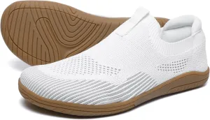 Slip-on Barefoot Shoes Men Minimalist Wide Toe Zero Drop Walking Shoes Lightweight Barefoot Feel & Breathable for Walking Running All Day Wear