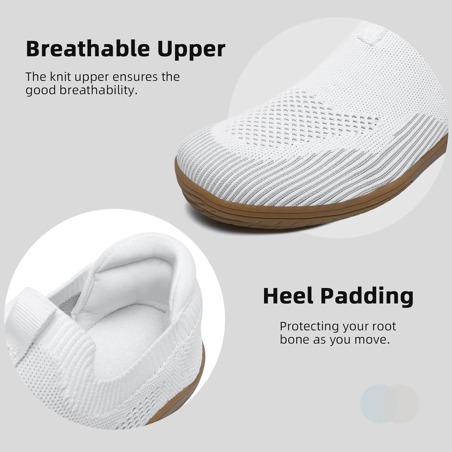 Slip-on Barefoot Shoes Men Minimalist Wide Toe Zero Drop Walking Shoes Lightweight Barefoot Feel & Breathable for Walking Running All Day Wear