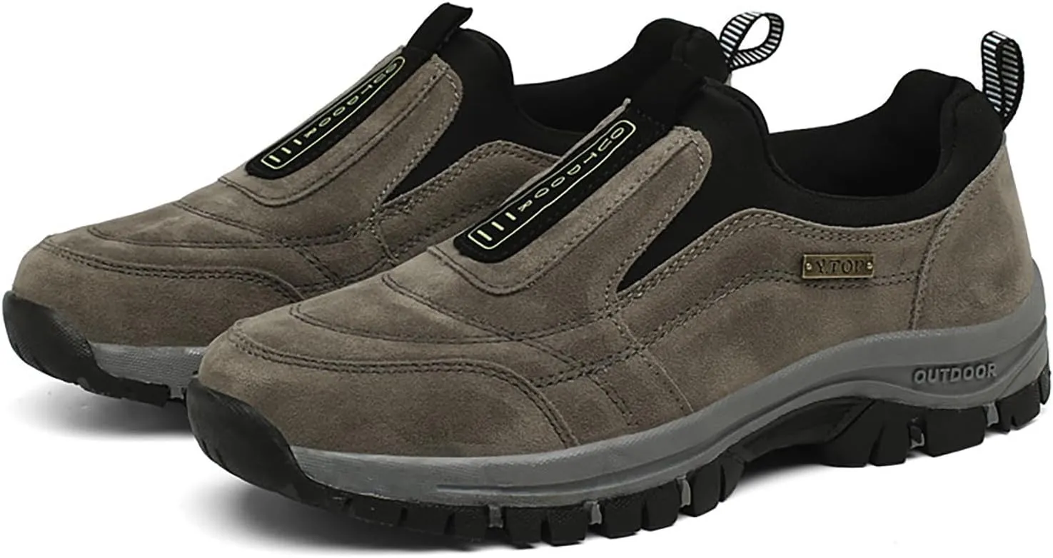 Slip on Loafers Mens Hiking Shoes Lightweight Walking Shoes Comfortable Trekking and Trail Shoes for Outdoor Driving