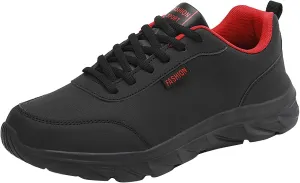 Slip-on Walking Shoes for Men Wide Width Sneakers Lace-Up Hiking Shoes Outdoor Work Shoes Waterproof Trekking Shoes
