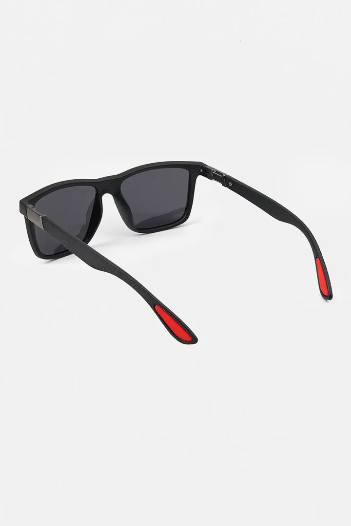 Square Wayfarer Sunglasses - Black