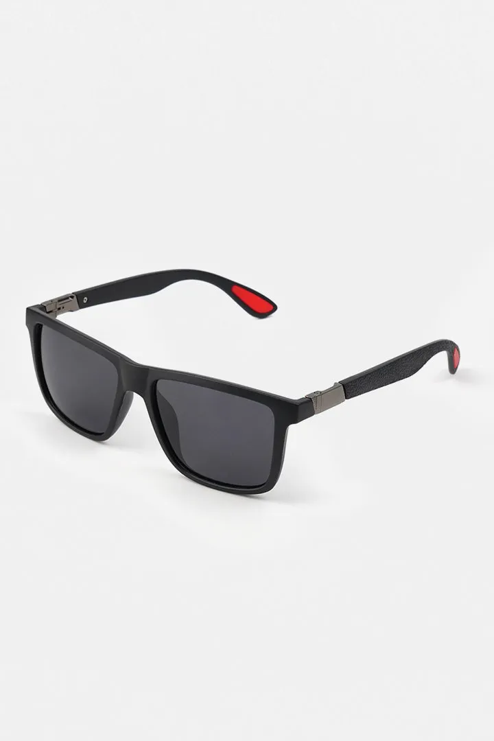 Square Wayfarer Sunglasses - Black
