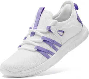 STQ Womens Slip on Sneakers Breathable Tennis Arch Support Comfortable Walking Shoes Plantar Fasciitis Orthopedic Workout Gym Cross Training Athletic Standing