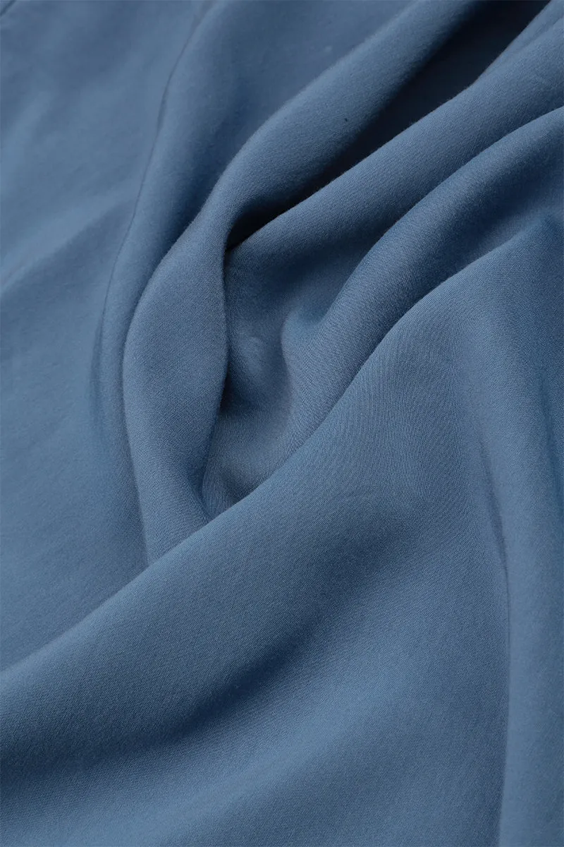 Strappy Blue Nova Silk Bamboo Top