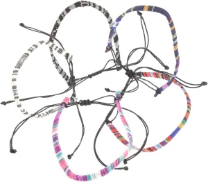 Style Woven Bracelets Men's Ankle Jewelry 5 Pack Summer Fashion Accessory