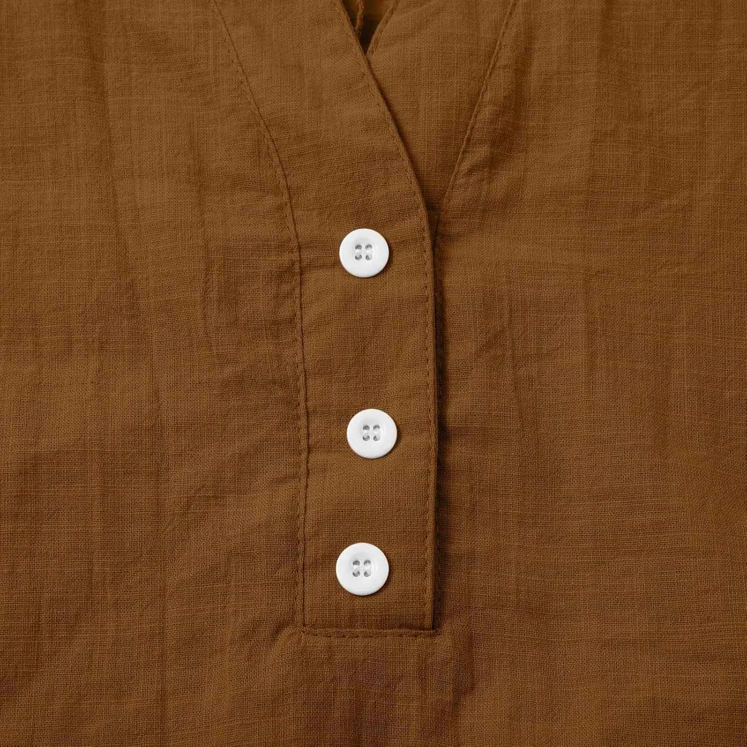Summer Cotton Linen Shirts for Women 2025 Casual 3/4 Sleeve Tunic Shirts Spring Vacation Fashion Clothes