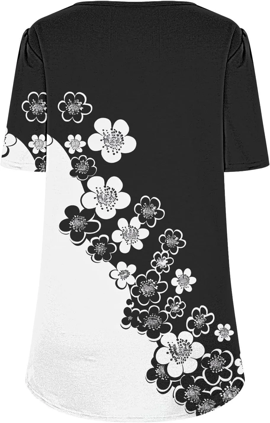 Summer Tops for Women 2025 Short Sleeve Floral Print Graphic Tees Trendy Boho Tops Dressy Casual Tunic Hawaiian Shirt