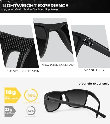 Sunglasses for Men Lightweight Mens Sunglasses for Golf Fishing Driving (3 Pack)