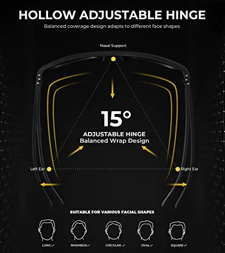 Sunglasses for Men Lightweight Mens Sunglasses for Golf Fishing Driving (3 Pack)