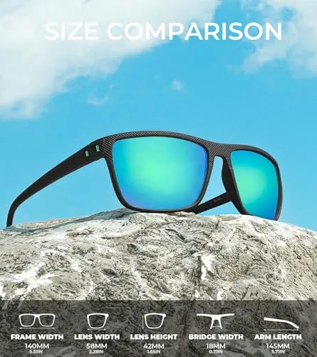 Sunglasses for Men Lightweight Mens Sunglasses for Golf Fishing Driving (3 Pack)