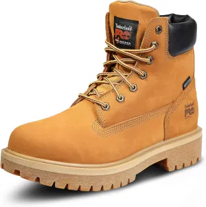 Timberland PRO Men's Direct Attach 6 Inch Soft Toe Insulated Waterproof Industrial Work Boot, Wheat Nubuck, 11 M