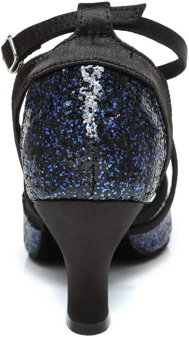TINRYMX Womens Latin Dance Shoes Open Toe Professional Ballroom Salsa Tango Dance Shoes,Model-YC-L1029