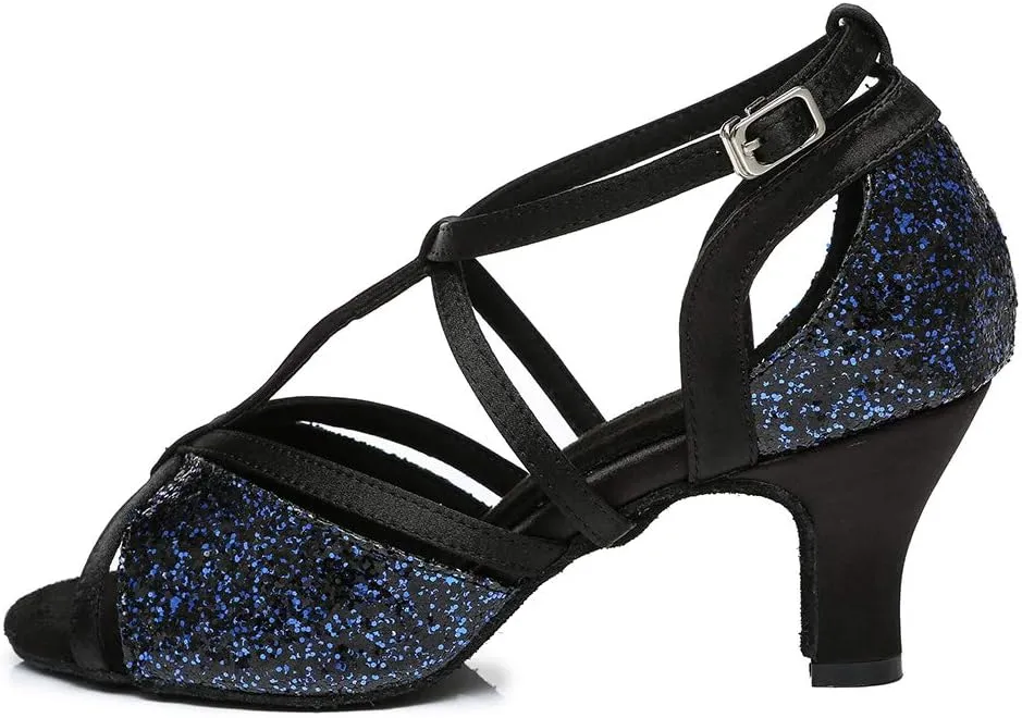 TINRYMX Womens Latin Dance Shoes Open Toe Professional Ballroom Salsa Tango Dance Shoes,Model-YC-L1029