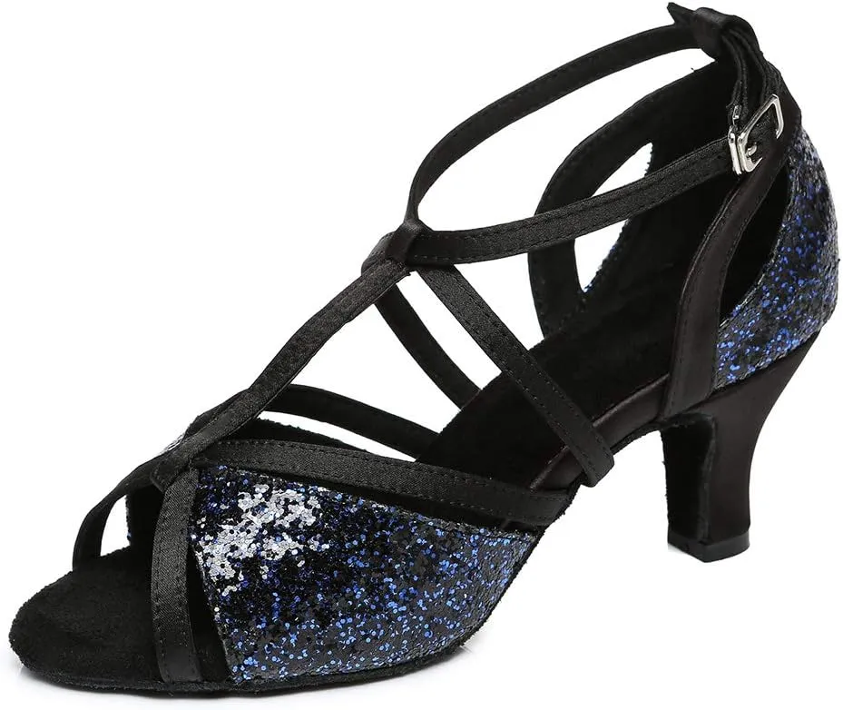 TINRYMX Womens Latin Dance Shoes Open Toe Professional Ballroom Salsa Tango Dance Shoes,Model-YC-L1029
