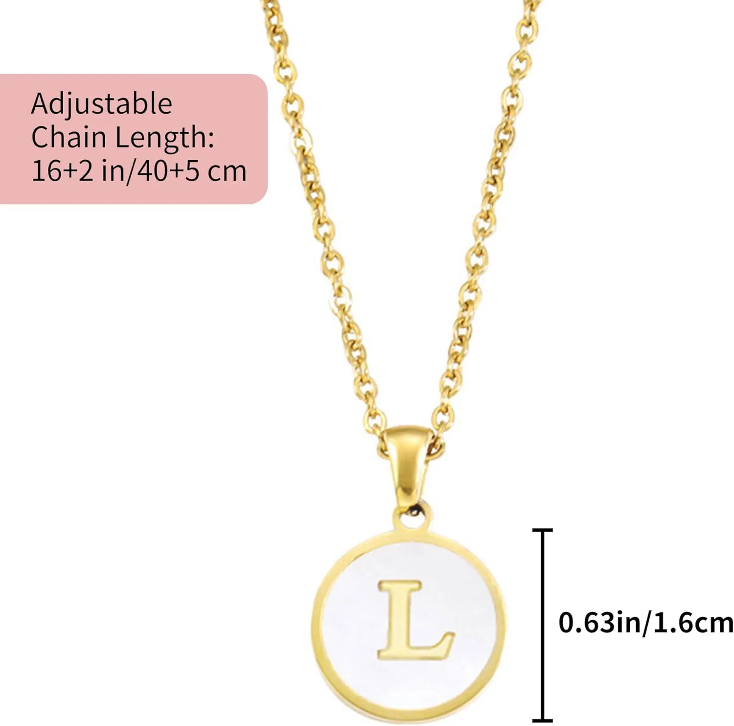 Traveling Jewelry Case For Women| Mini Initial Jewelry Box Jewelry Organizer| Gold Initial Necklaces for Women | Travel Accessories Birthday Gifts,L-Pink